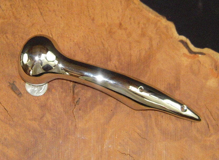 ONE (1) Hames Solid Brass Chromed Walking Stick Cane Handle Traditional