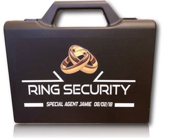 Personalised Ring Security Box - Agent - Ring Bearer - Page Boy - Wedding Briefcase
