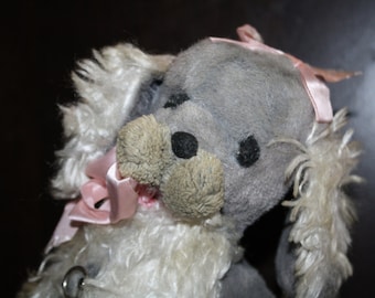 Vintage Stuffed PUPPY Dog Musical Are You Sleeping Toy Dog