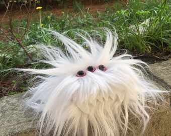White Furry Monster Trinket Box