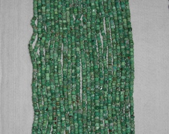 Chrysoprase, RESERVED for BONNIE - 2 Strands, Chrysoprase Heishi, Semi Precious, Mint Green Heishi, Gemstone Heishi, Natural Stone, Organic