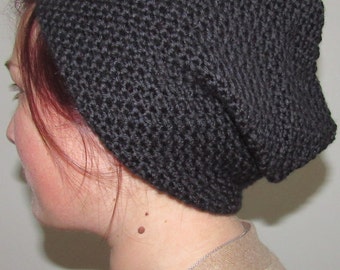 Black Slouchy Beanie
