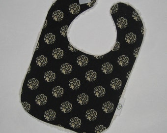 Cool Paris Bebe Leopard Dots and Chenille Boutique Bib - SALE