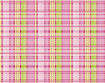 Primavera Plaid Pink by Riley Blake - Primavera Plaid Pink by Patty Young