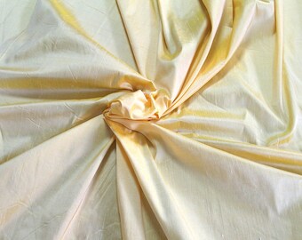 Soft yellow 100% dupioni silk fabric yardage By the Yard 120cm 45" wide raw silk Soie Sauvage Bordeux wine color