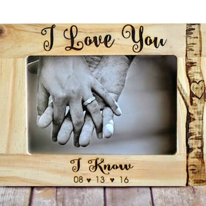 Star Wars "I Love You/I Know" Picture Frame - Wedding Frame - Christmas gift - star wars wedding - Unique wedding gift - Engagement gift