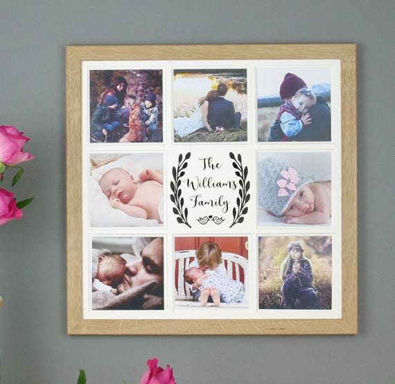Personalised Family multi photo frame Family collage frame