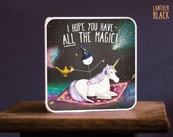 Funny Birthday card / Magic birthday card / Unicorn birthday card / Daughter birthday card / Best friend birthday / All the magic / SM58