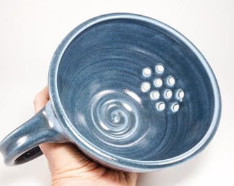 Berry Basket - Berry Colander - Ceramic Strainer - Berry Basket Clay - Berry Bowl - Pottery Berry Bowl - In Stock