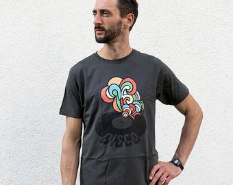 Multicolor Disco Tshirt Charcoal Grey