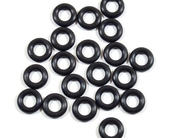 7.25mm Black Rubber O-RIngs