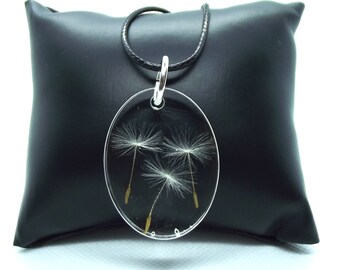 Dandelion seeds pendant
