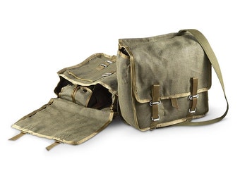 Polish army canvas satchel bread bag carry fishing shoulder military new unissued