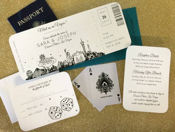 Vegas Destination Wedding Invitations 1