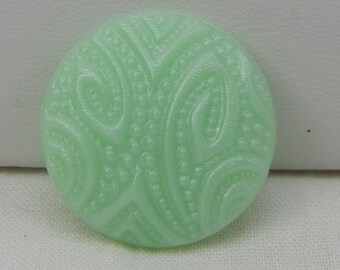 Medium Embossed Czech Glass Button