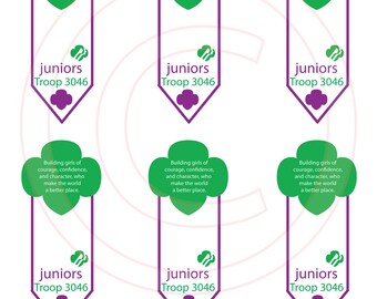 Girl Scout Bridging - Membership Pin Printable - Junior