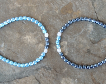 Simple Bracelet for Women - Dainty Delicate Bracelet - Blue Bracelet for Her - Minimalist Bracelet - Dainty Bracelet- Everyday Bracelet Gift