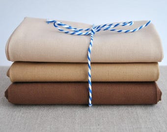 Robert Kaufman Kona Cotton Flesh Tones Fat Quarter Bundle, toy making fabric, doll making fabric, doll skin