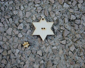Star pendant wood 6 mm 1560 decorating tree