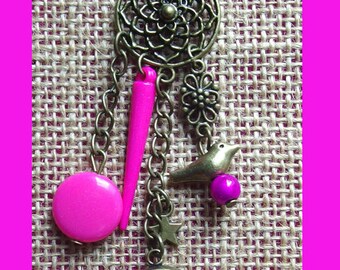 Liberty necklace btsy fuschia