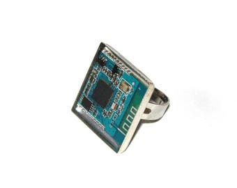 Bague carte électronique recycles et résine