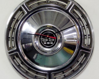 1968 Chevrolet Chevelle SS 396 Hubcap Clock - Chevy Wall Clock