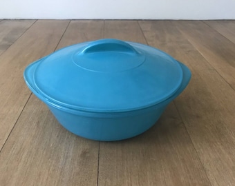 Vintage Turquoise Glasbake Glassbake J514 Casserole Dish 2 QT