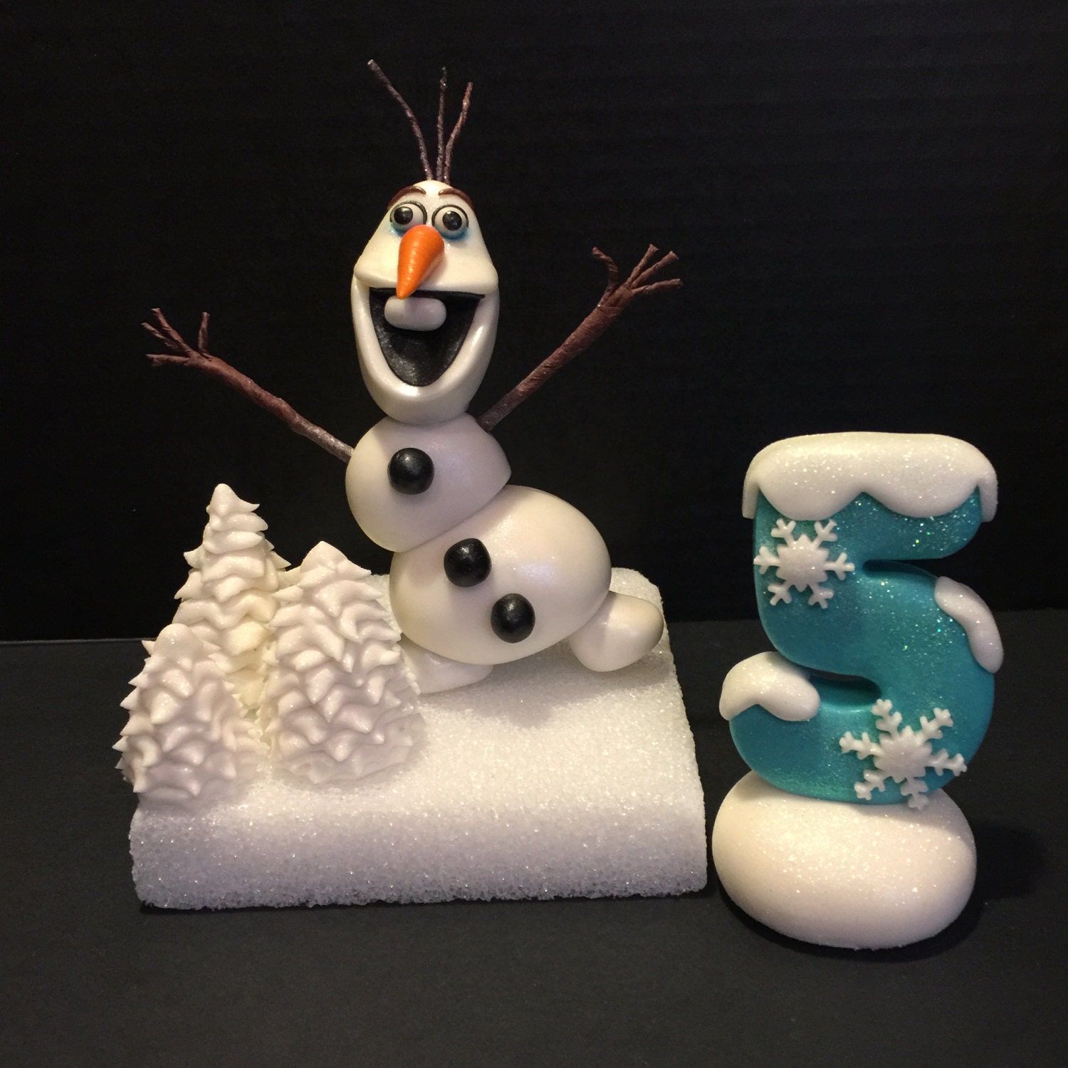 olaf frozen cake topper set