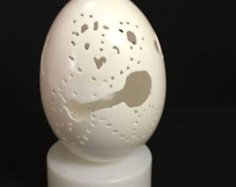 Carved Baby Shower Eggshell