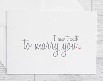 I Can't Wait to Marry You Card - White