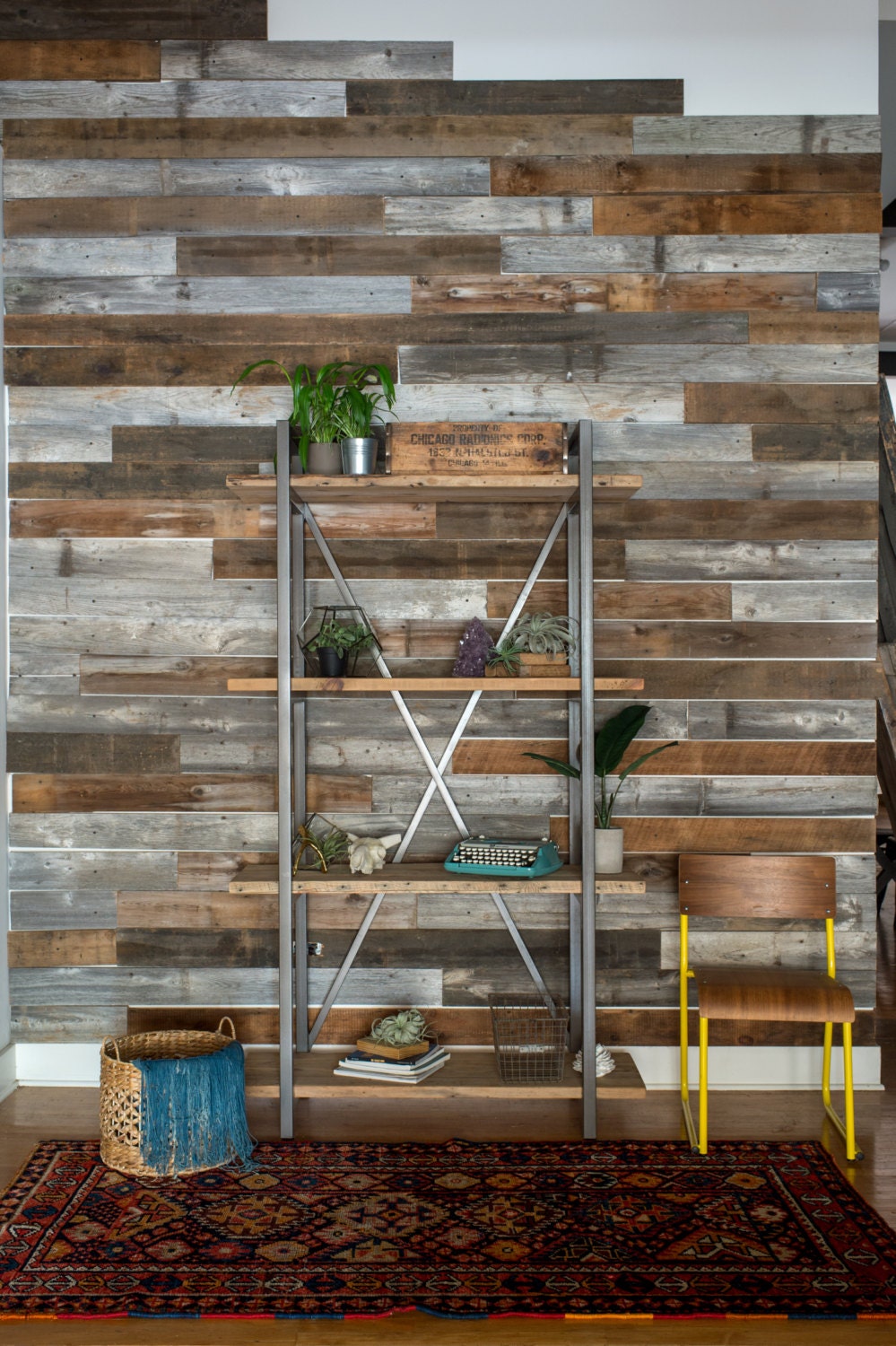 Free Standing Wall Shelves Reclaimed Wood Book Shelves with