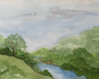 Small landscape in watercolor