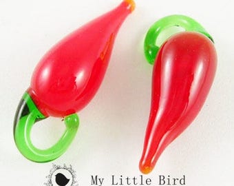 1 x 30mm red pepper keychain