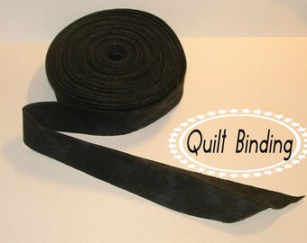 Traditional Quilt Binding - Black Stars Tone on Tone