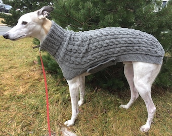 Greyhound Sweater, Greyhound Coat, greyhound jersey, Pet Clothing, Dog Sweater, Large Dog Sweater, Large Dog Clothes, Knitted Dog Sweater
