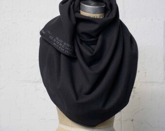 Dark Gray WOOL Scarf , Men's Scarves , Women's Large Scarves , Holiday Gifts , Wool Shawl