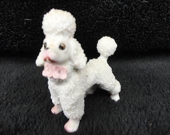 MID-CENTURY POODLE - Spaghetti Curl Poodle - Made in Japan Figurine - Poodle Statue