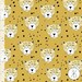 1/2 Yard Organic Cotton Knit Fabric,ORGANIC JERSEY Knit Fabric by Elvelyckan Design,Leopard Gold