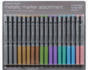 18 Piece Metallic Marker Set