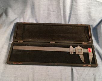 L.S. Starrett 12" Vernier Caliper Model No. 122 Made in USA - Vintage In Original Case