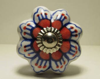 Blue, Orange and White Wine Bottle Stopper