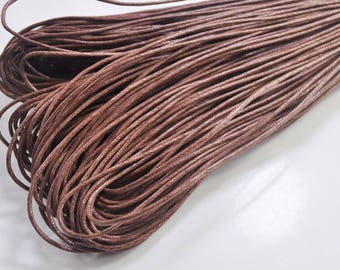 1.5mm Light coffee Waxed Cotton Cord, 25metres/50metres Light coffee Macrame Cord, Cotton Cording, Braided Cotton Cord, Jewelry Cord, GD290C