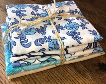 Re-claimed vintage sheet bundle: blues.