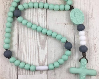 Mint & Grey Chews Life Soft Rosary