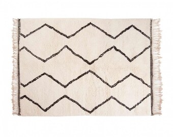 Naima: Moroccan Rugs Beni Ourain Style Berber Handmade Fair Trade All Sizes Wool, Clearance Sale