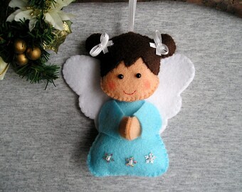 Christmas Ornament - Christmas Angel - Angel Wings - Angel Ornament - Angel Figurine - Angel Decor - Felt Ornament - Christmas Gift