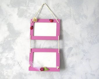 Double pink picture frame