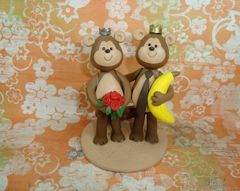 Custom Monkey Wedding Cake Topper