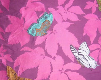 Embroidered fabric 150cm butterflies