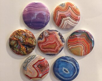 Agate Magnets - set of 7